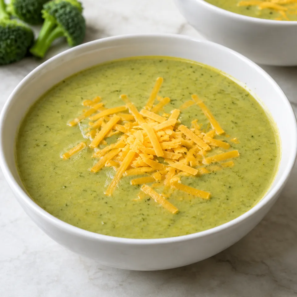 Cream of Broccoli Soup with Cheddar — serving inspiration