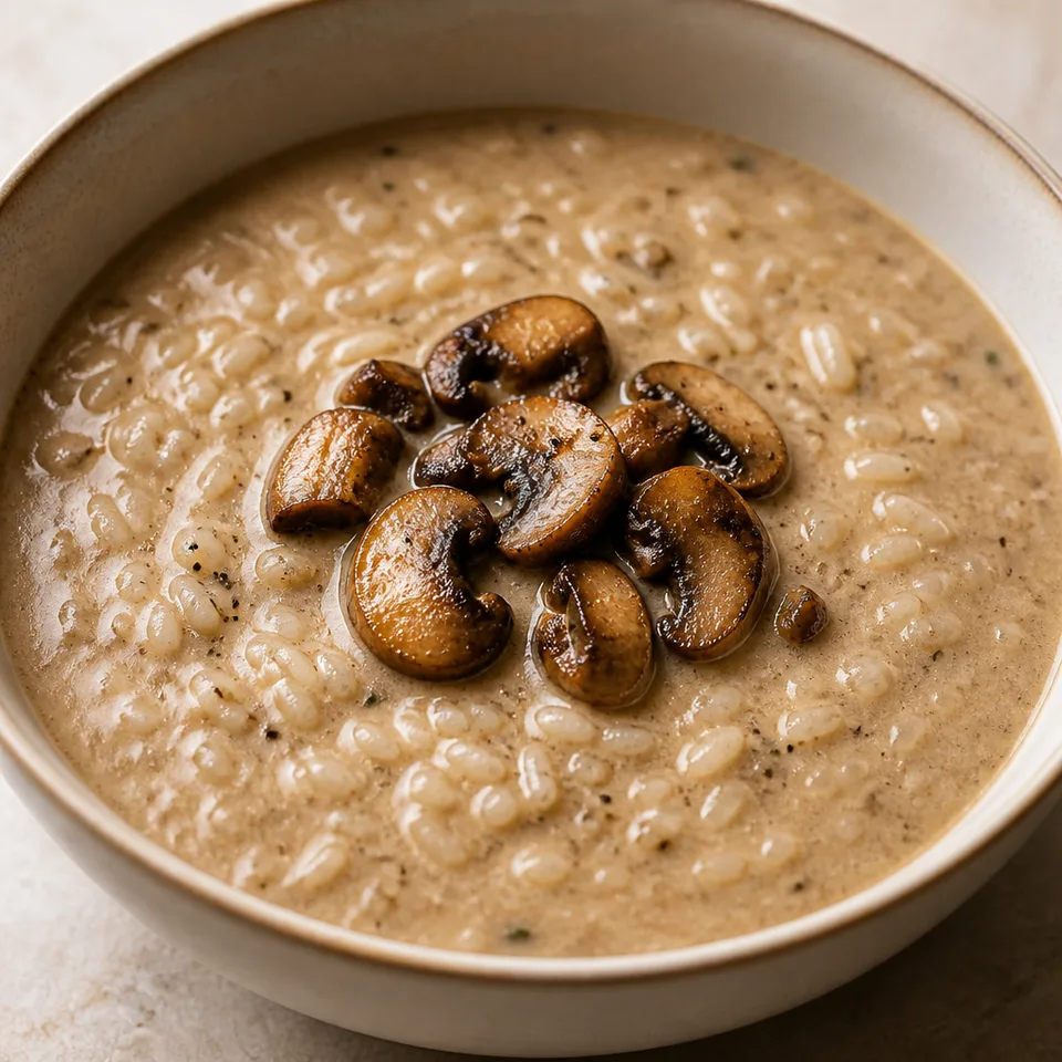 Cream of Mushroom Soup with Rice — serving inspiration