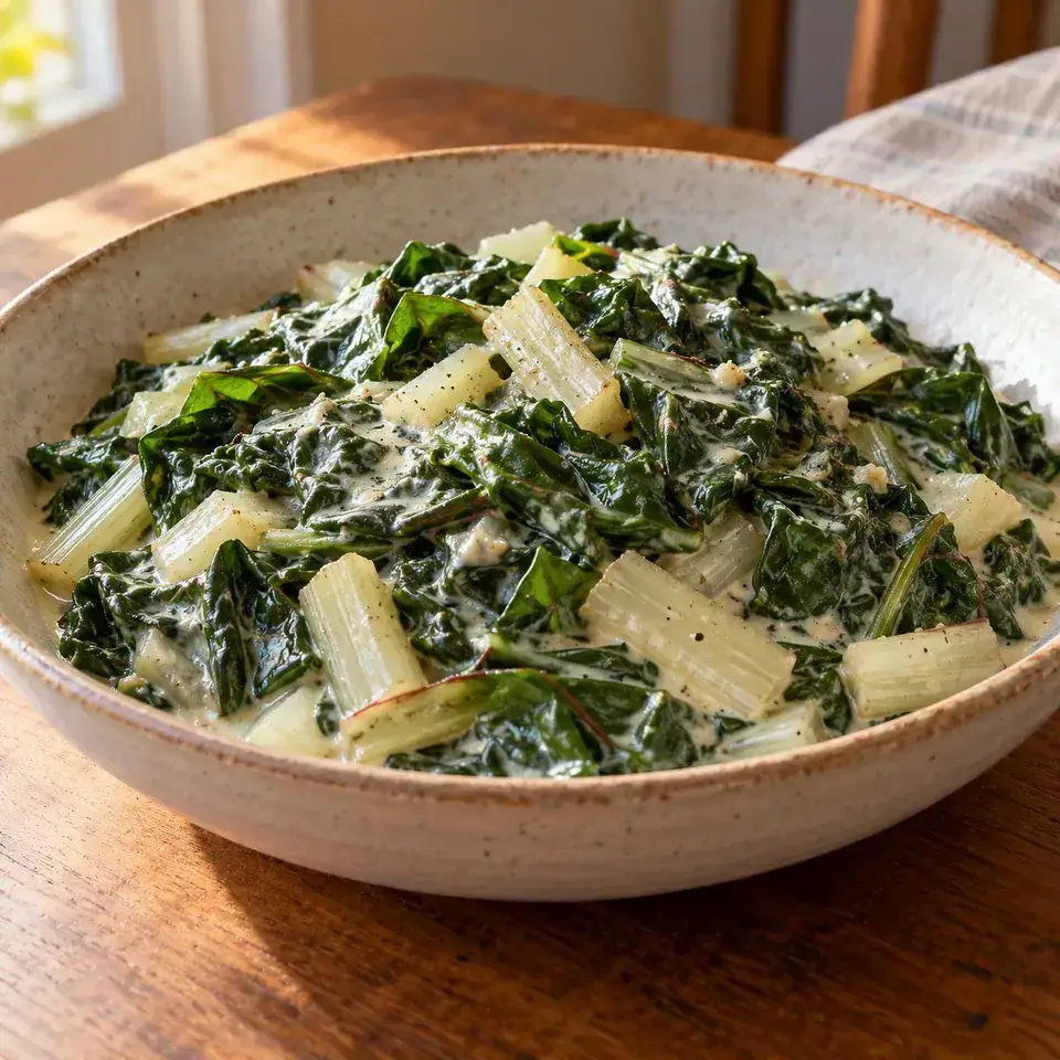 Creamed Swiss Chard — serving inspiration