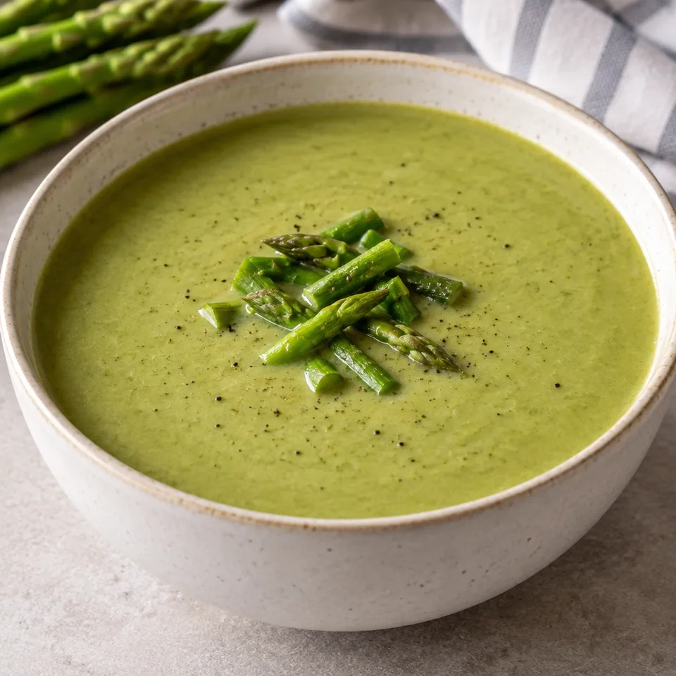Creamy Asparagus Soup — serving inspiration