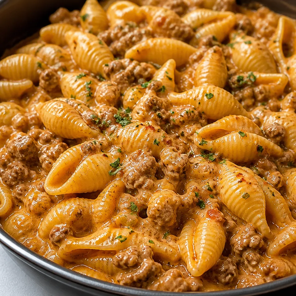 Creamy Beef and Shells — serving inspiration