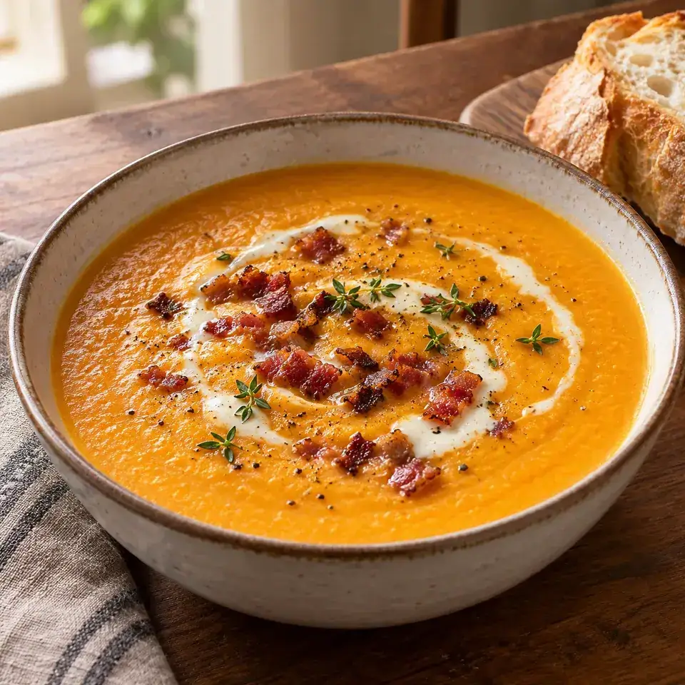 Creamy Carrot Soup — serving inspiration