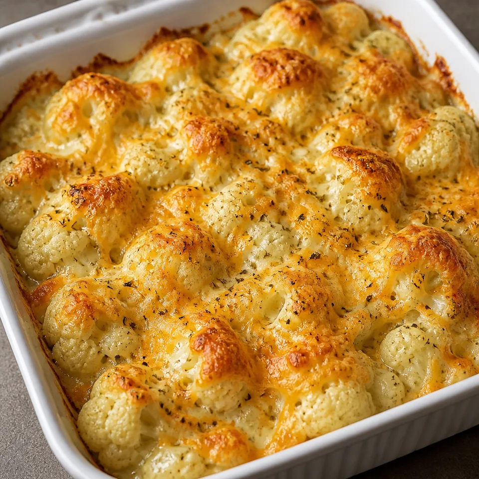 Creamy Cheesy Baked Cauliflower — serving inspiration