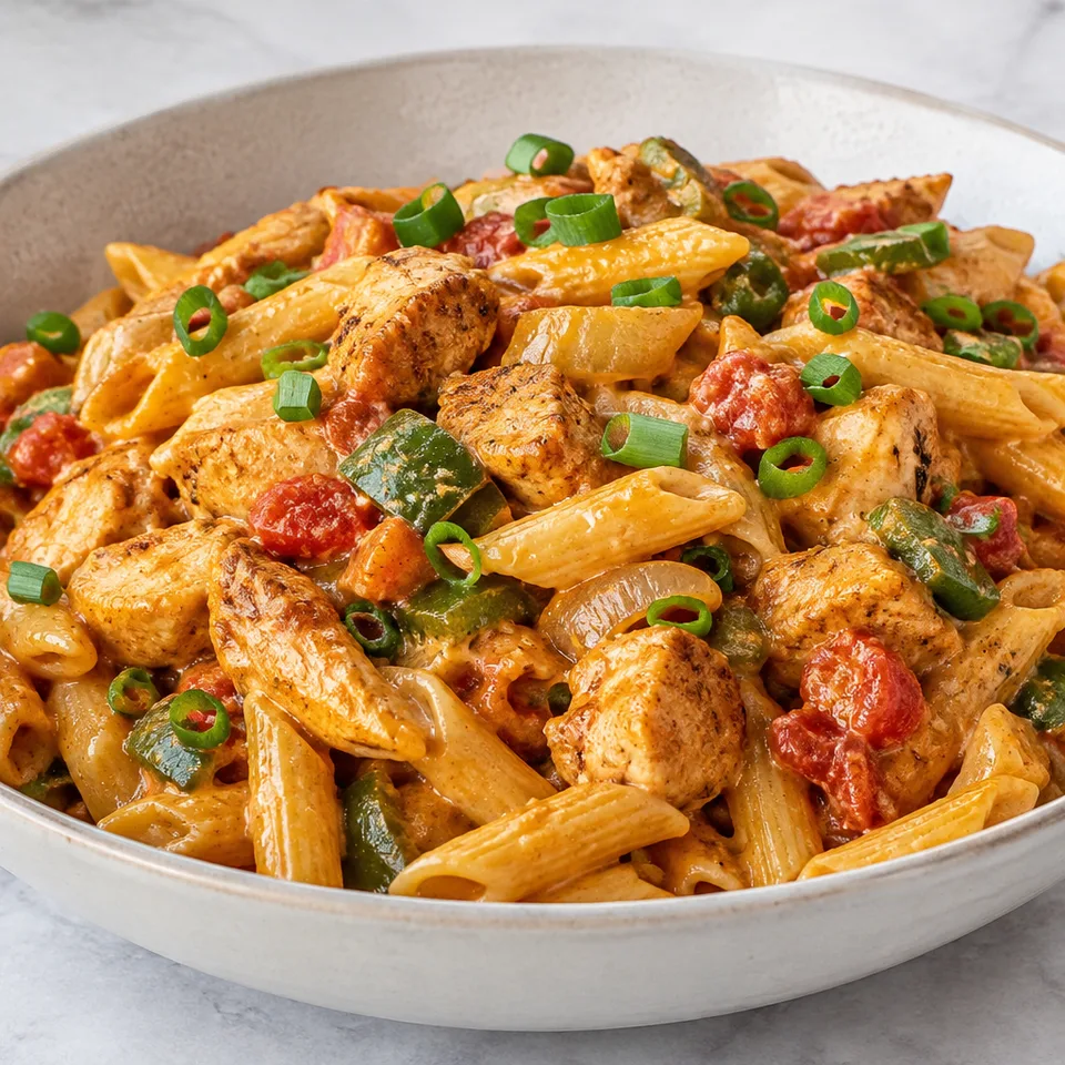 Creamy Chicken Fajita Pasta — serving inspiration