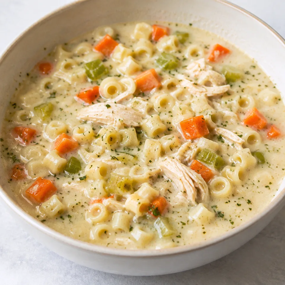 Creamy Chicken Noodle Soup Recipe — serving inspiration