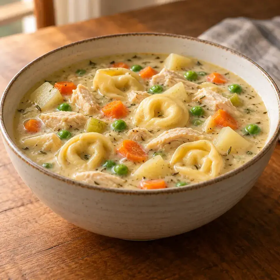 Creamy Chicken Tortellini Soup — serving inspiration