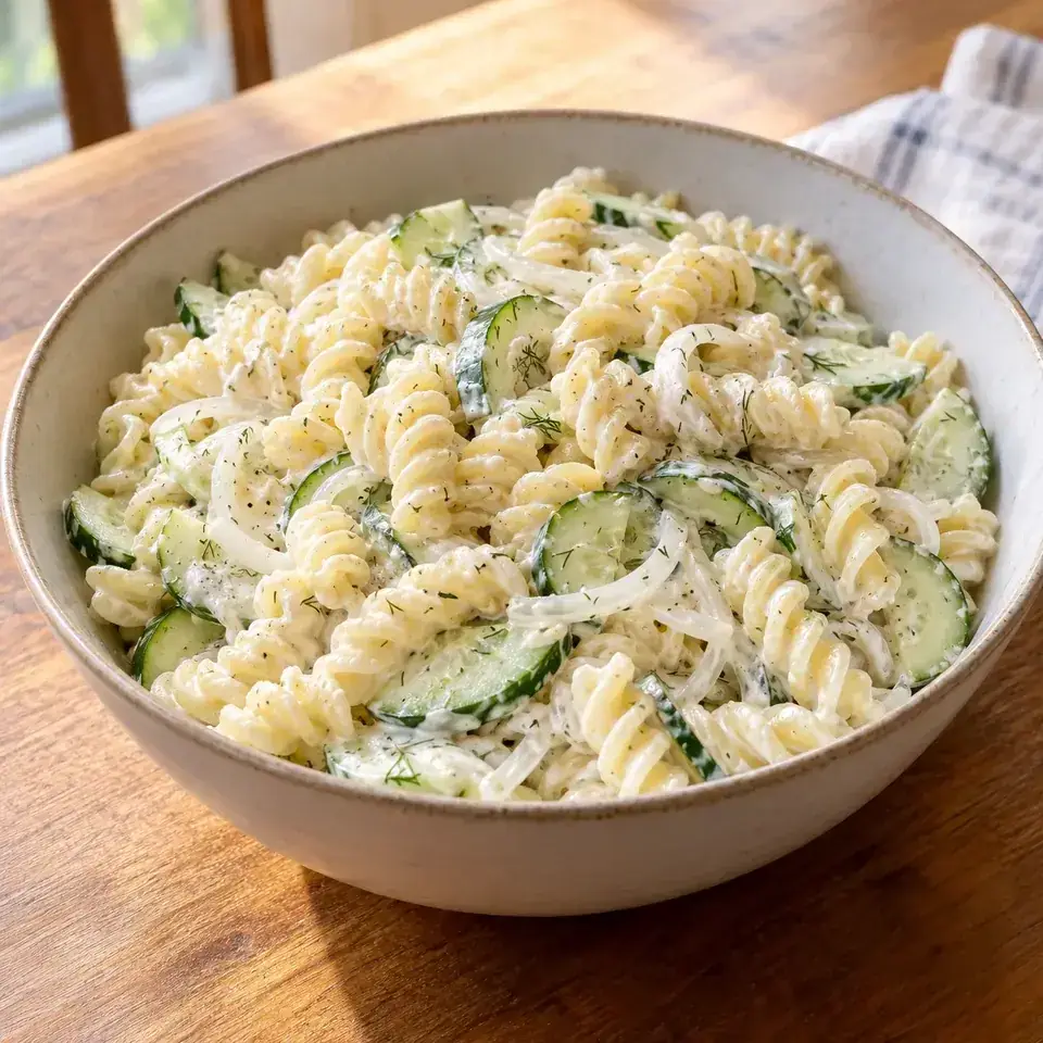 Creamy Cucumber Pasta Salad — serving inspiration