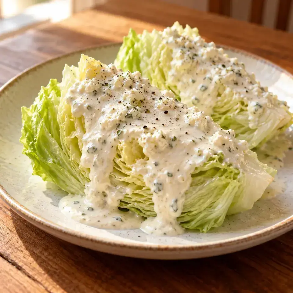 Creamy Feta Dressing with Iceberg Wedges — serving inspiration