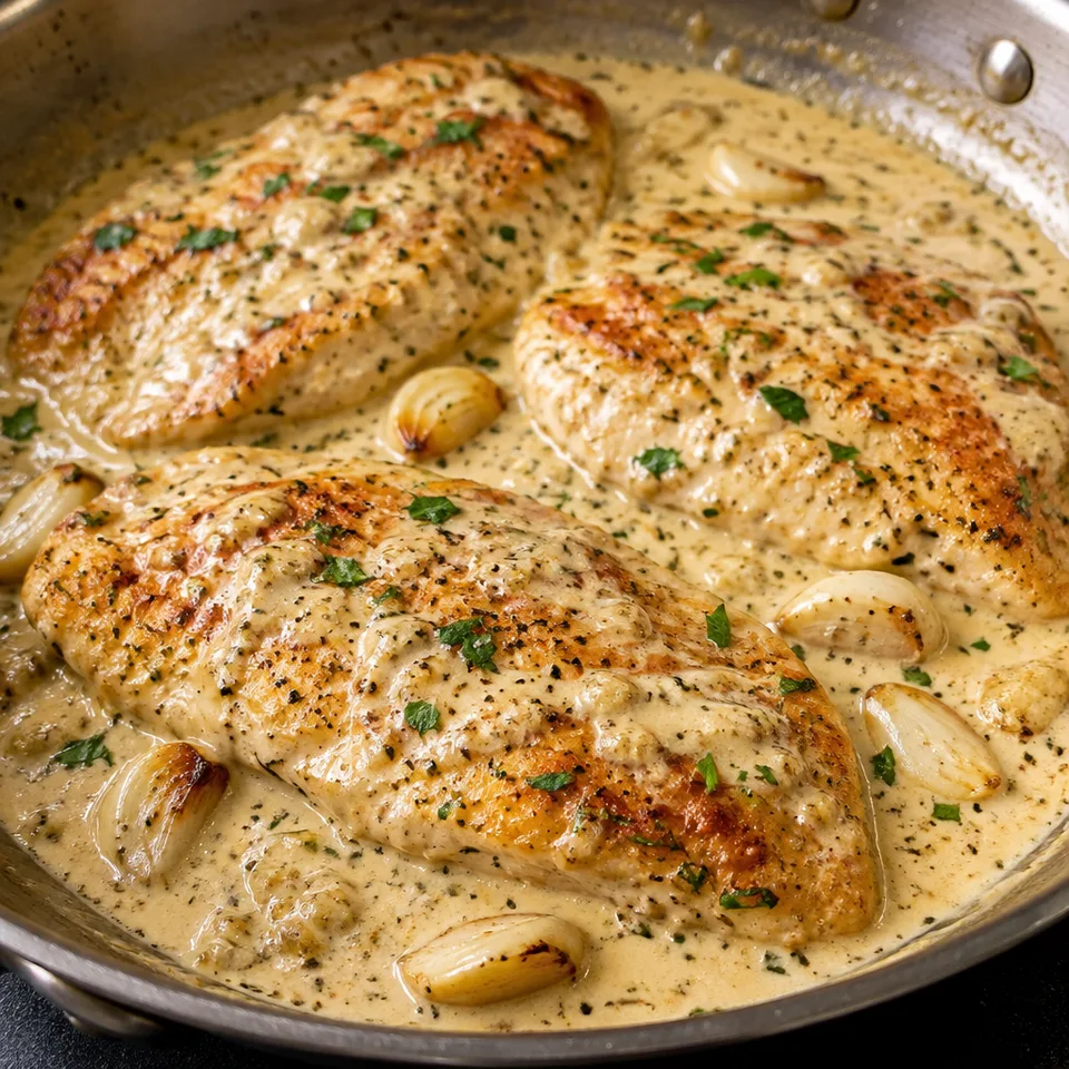 Creamy Garlic Chicken Recipe — serving inspiration