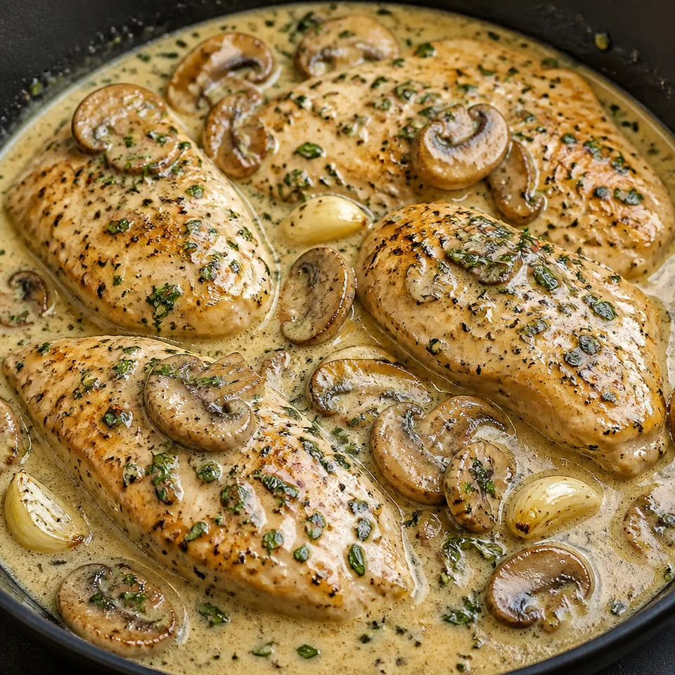 Creamy Garlic Herb Mushroom Chicken — serving inspiration