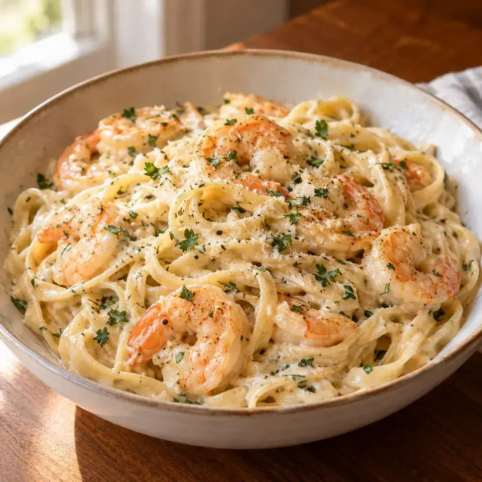 Creamy Garlic Prawn Pasta — serving inspiration