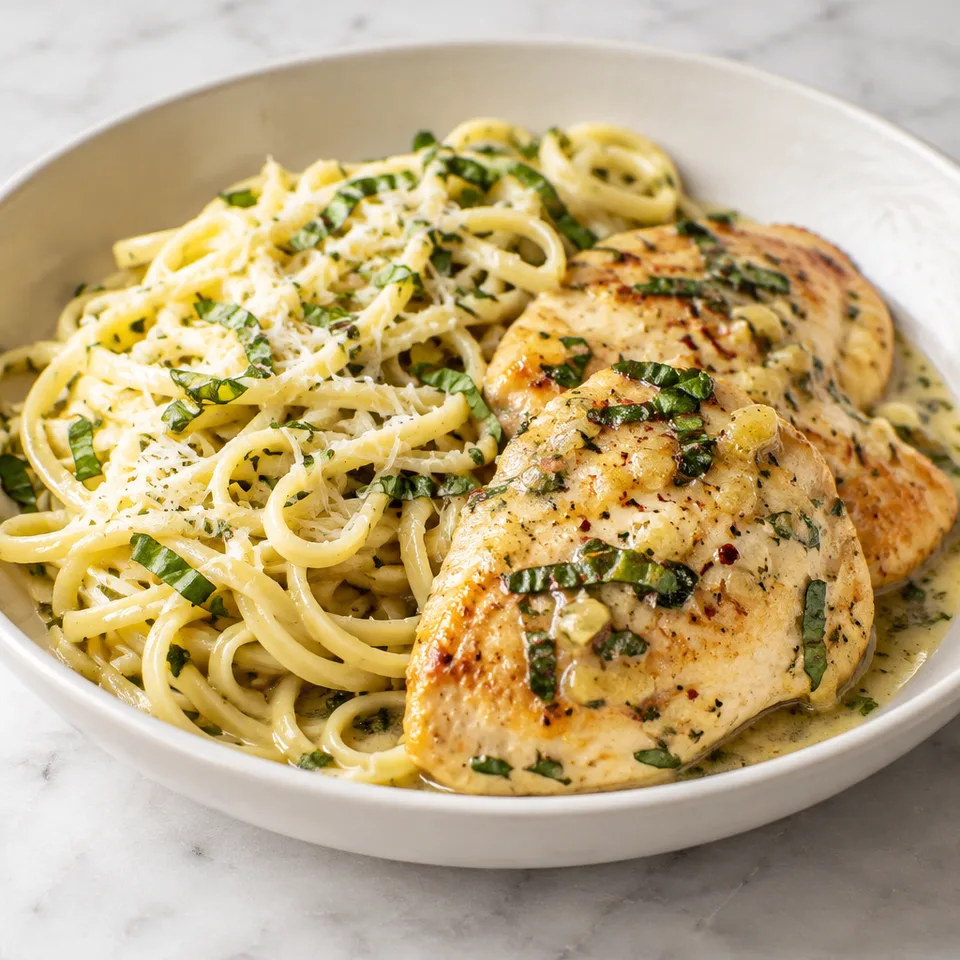 Creamy Lemon Chicken and Pasta — serving inspiration