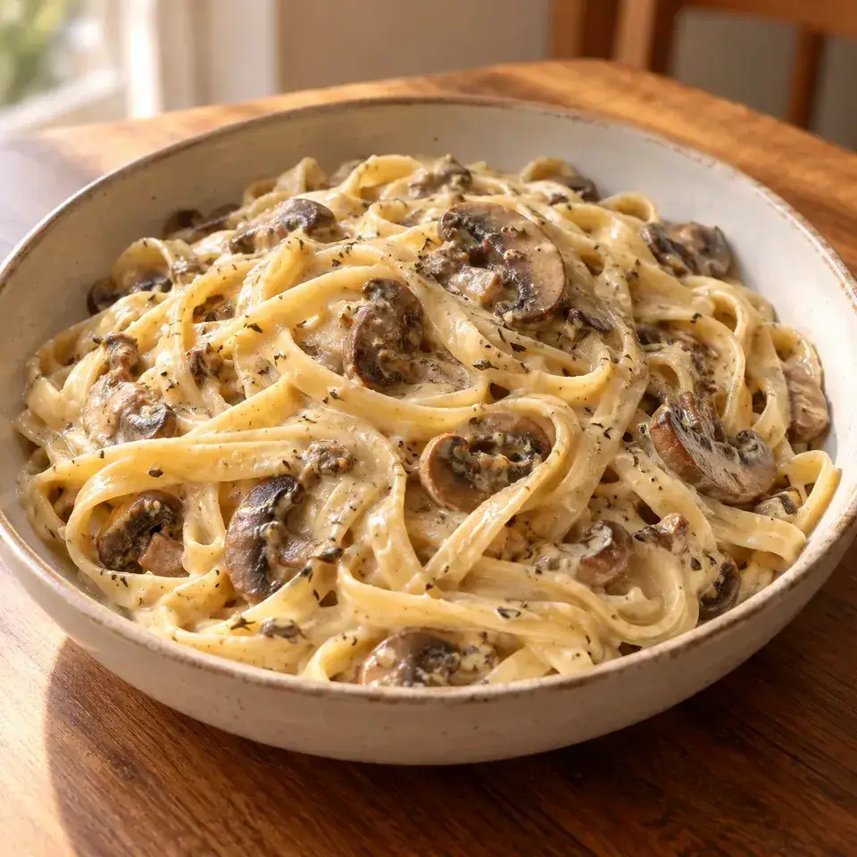 Creamy Mushroom Herb Pasta — serving inspiration