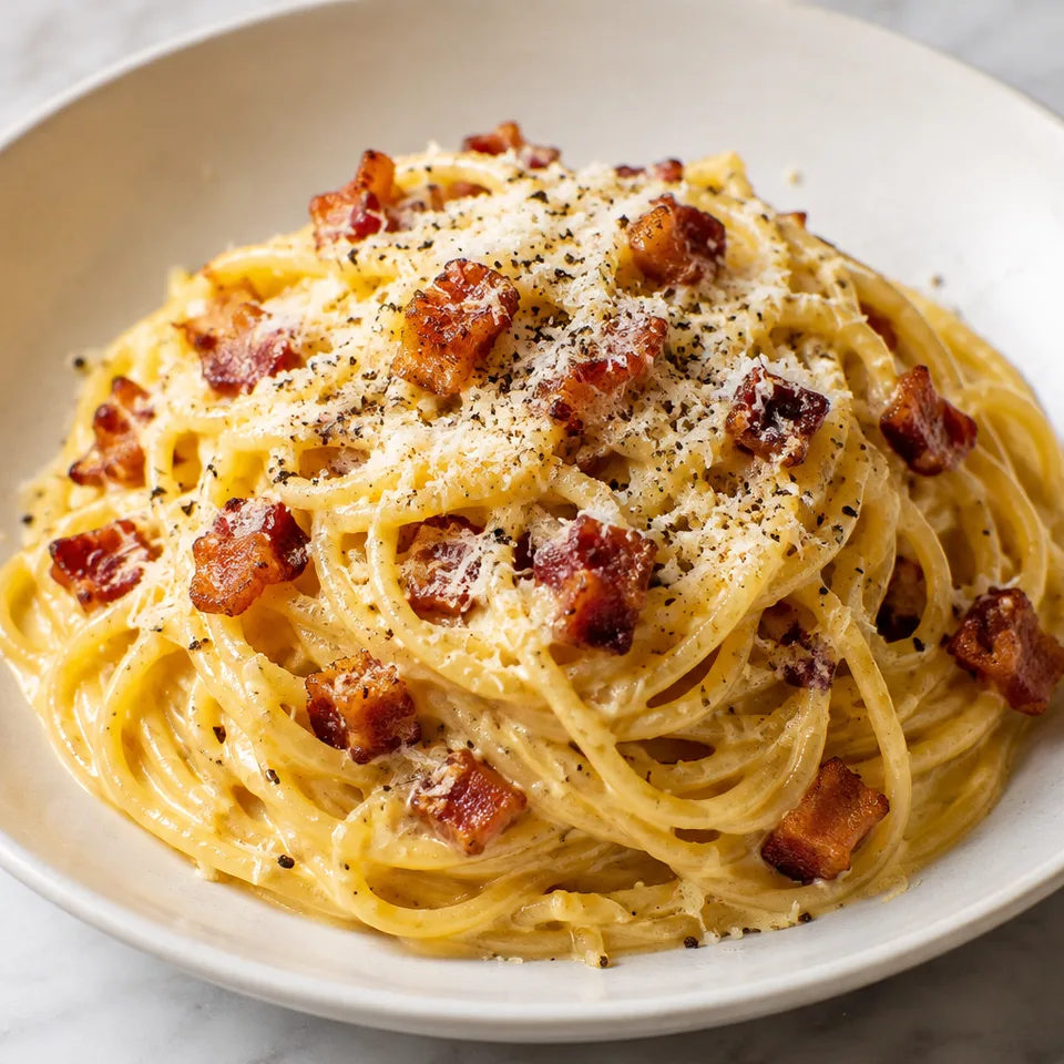 Creamy Pasta Carbonara Recipe — serving inspiration