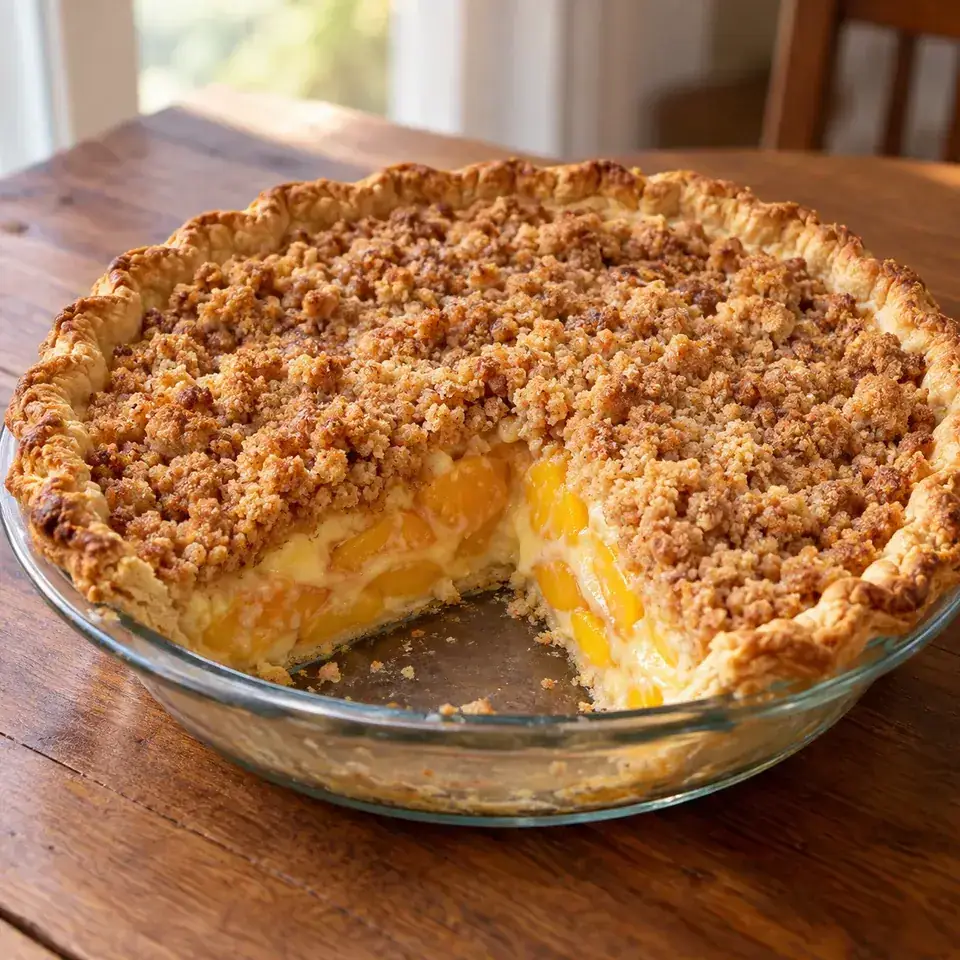 Creamy Peach Pie — serving inspiration
