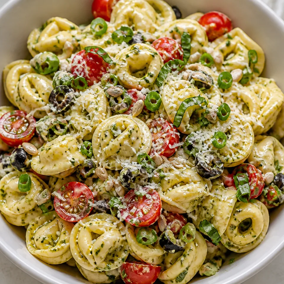 Creamy Pesto Tortellini — serving inspiration