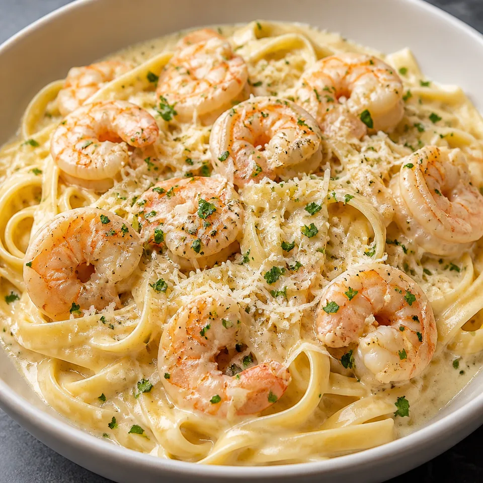 Creamy Shrimp Pasta Recipe (VIDEO) — serving inspiration