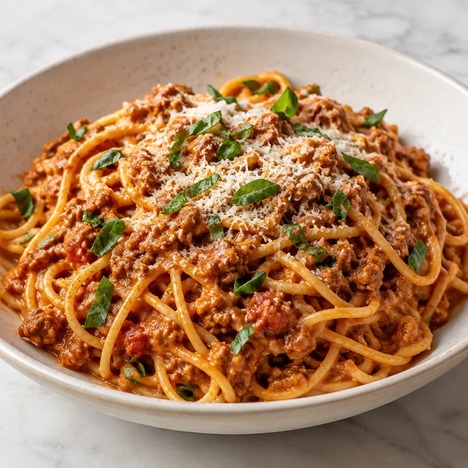 Creamy Spaghetti Bolognese — serving inspiration