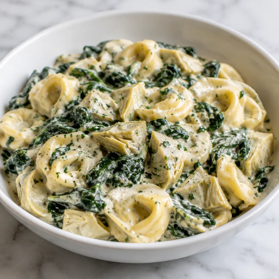 Creamy Spinach Artichoke Tortellini — serving inspiration