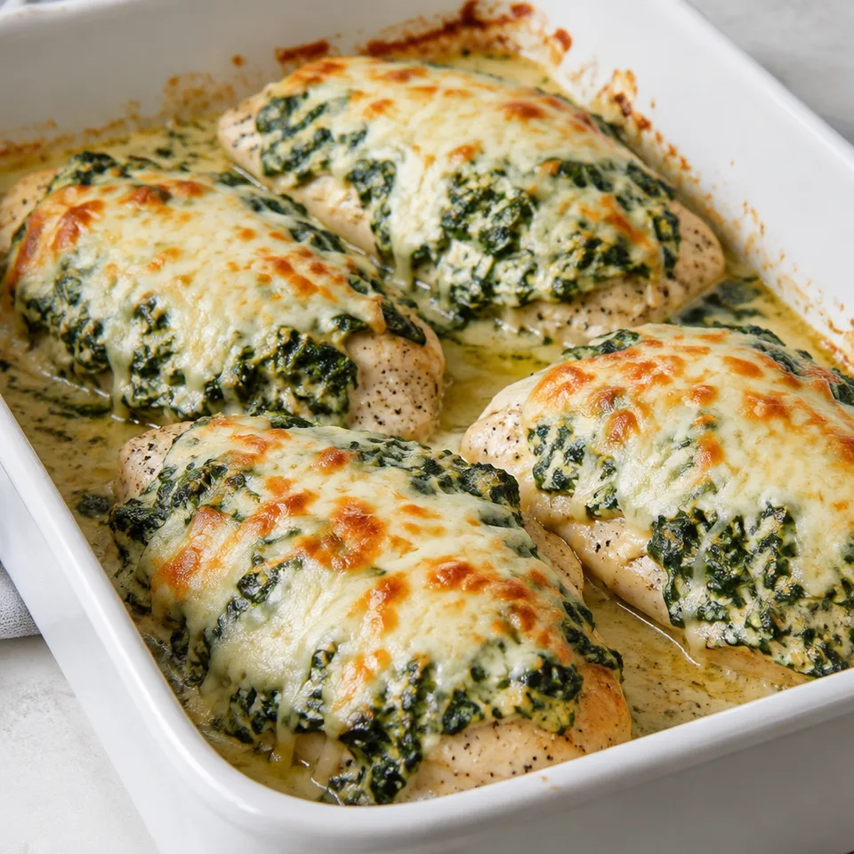 Creamy Spinach Chicken Bake — serving inspiration