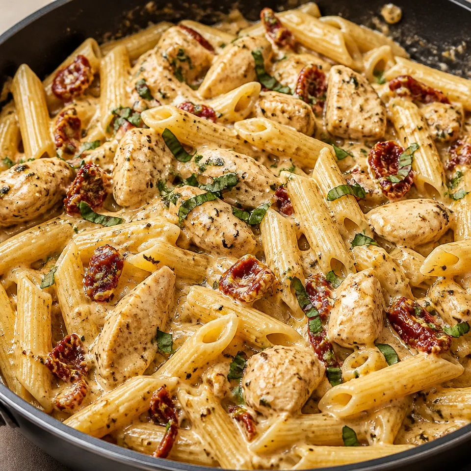 Creamy Sun Dried Tomato Chicken Pasta — serving inspiration