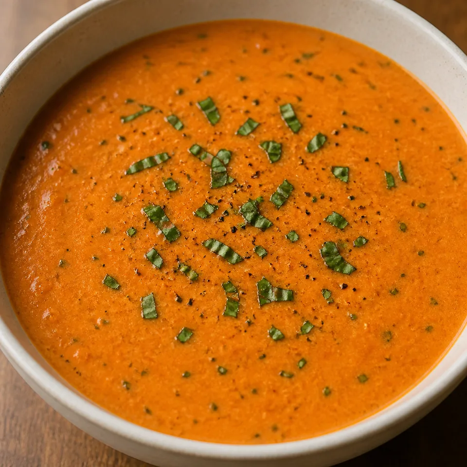 Creamy Tomato Basil Soup — serving inspiration