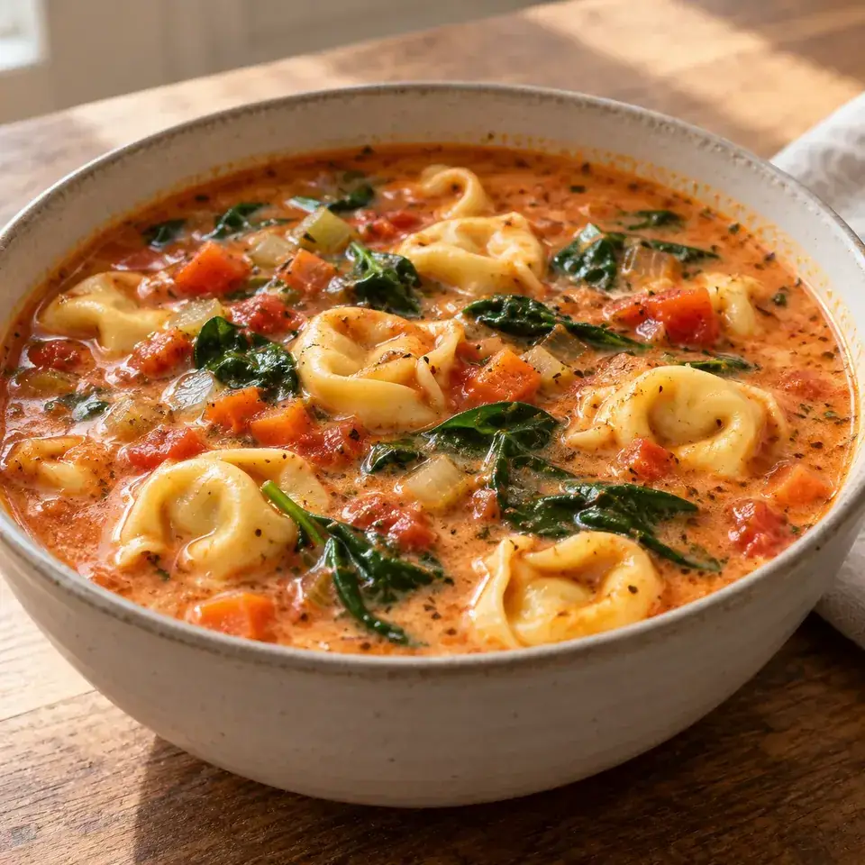 Creamy Tortellini Soup — serving inspiration
