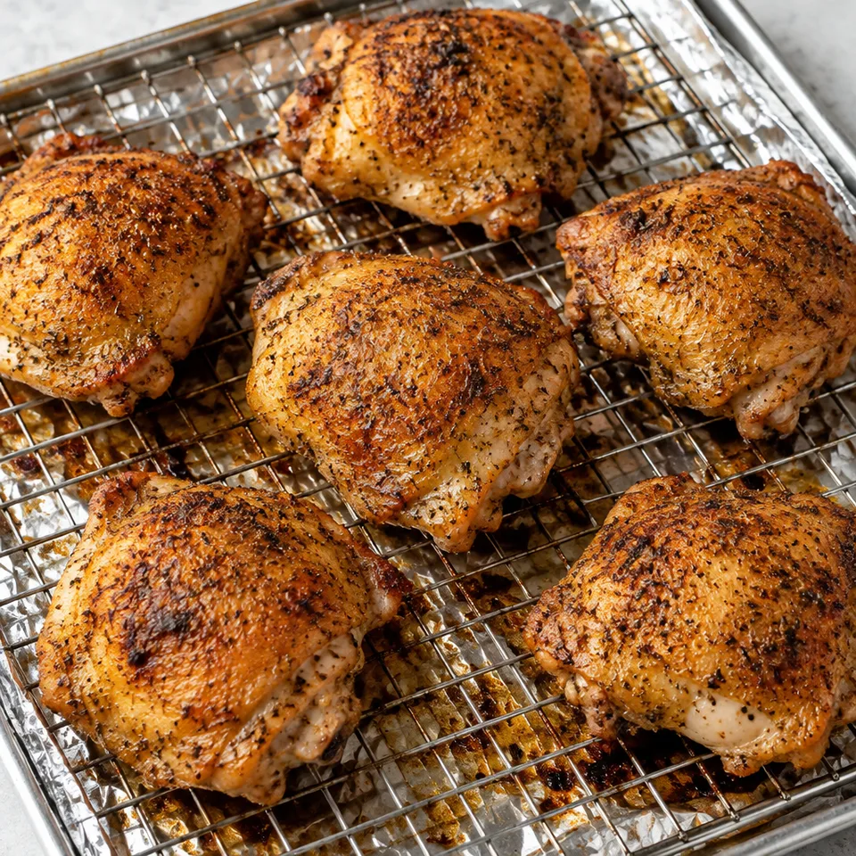 Crispy Baked Chicken Thighs — serving inspiration