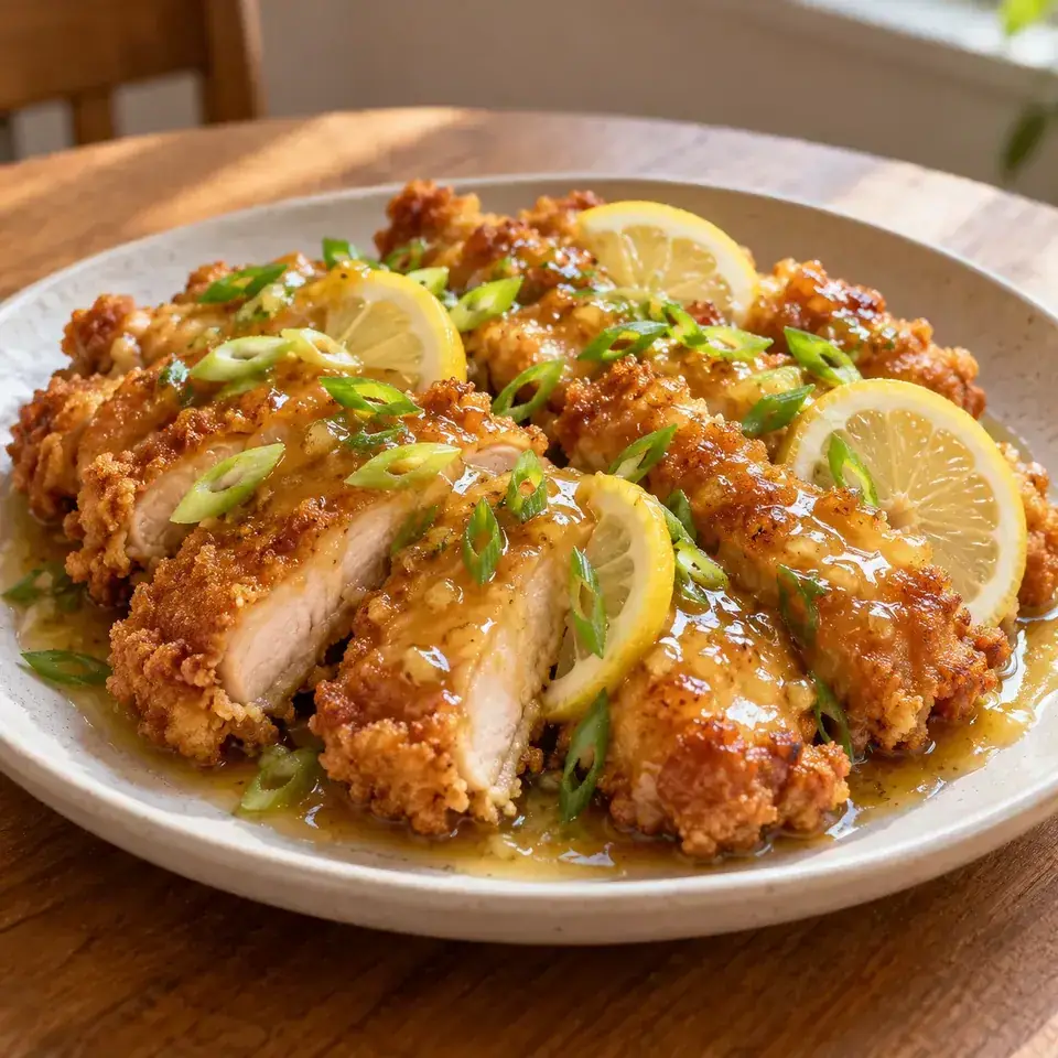 Crispy Chinese Lemon Chicken - old school style! — serving inspiration