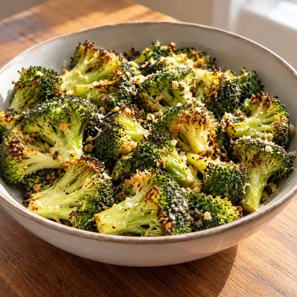 Crispy Garlic Air Fryer Broccoli — serving inspiration
