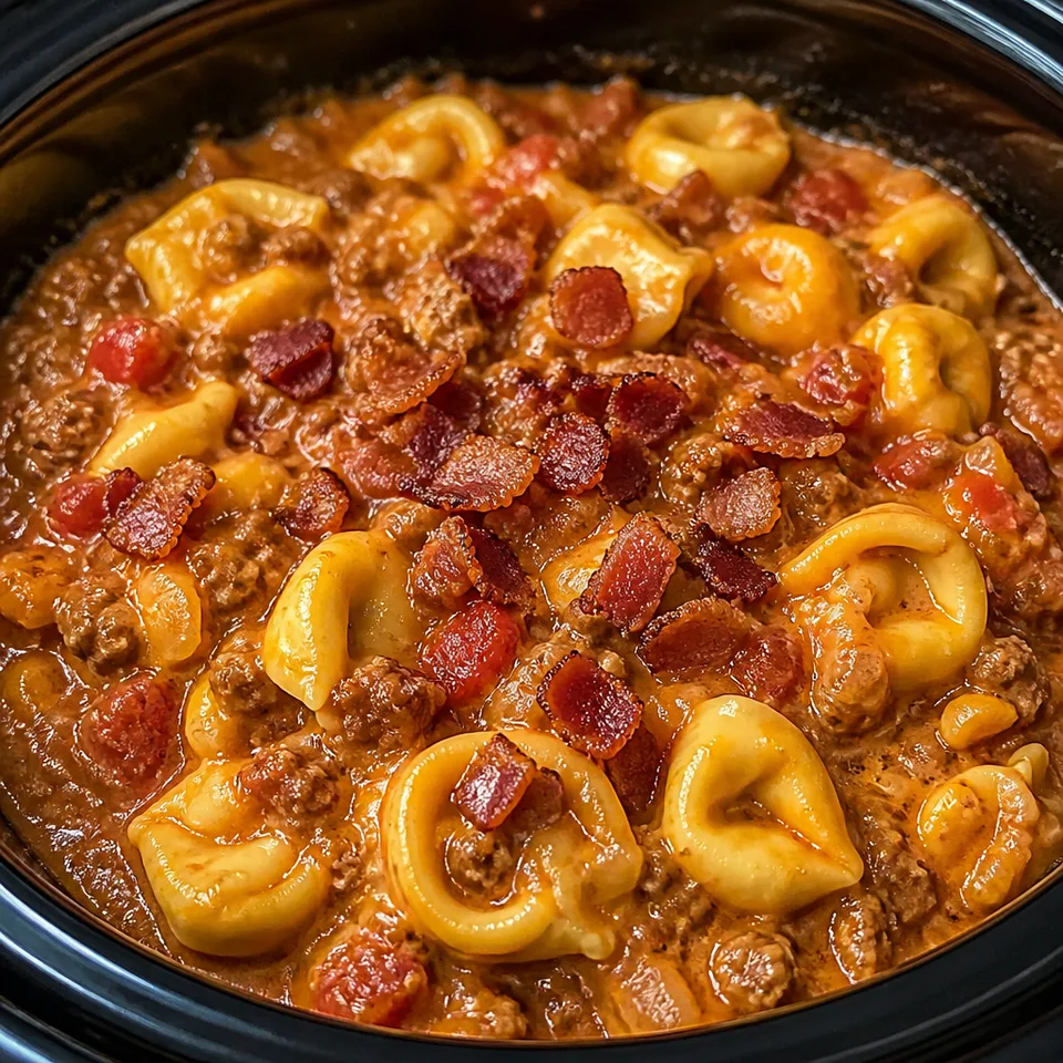 Crock Pot Cheeseburger Tortellini — serving inspiration