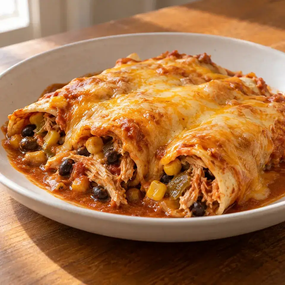 Crock Pot Chicken Enchiladas Recipe — serving inspiration