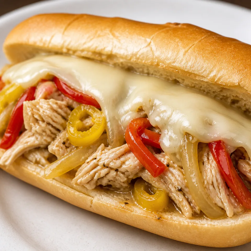 Crock-Pot Chicken Philly Cheesesteak Sandwiches — serving inspiration