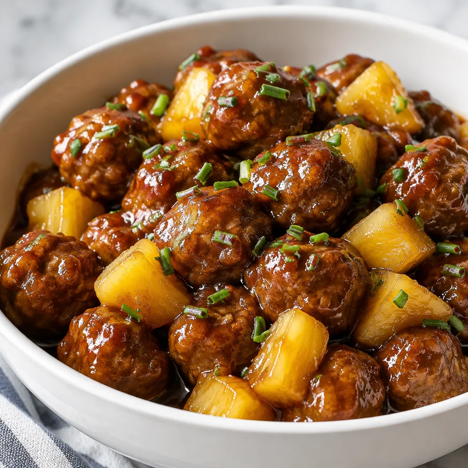 Crock Pot Hawaiian Meatballs (+Video) — serving inspiration