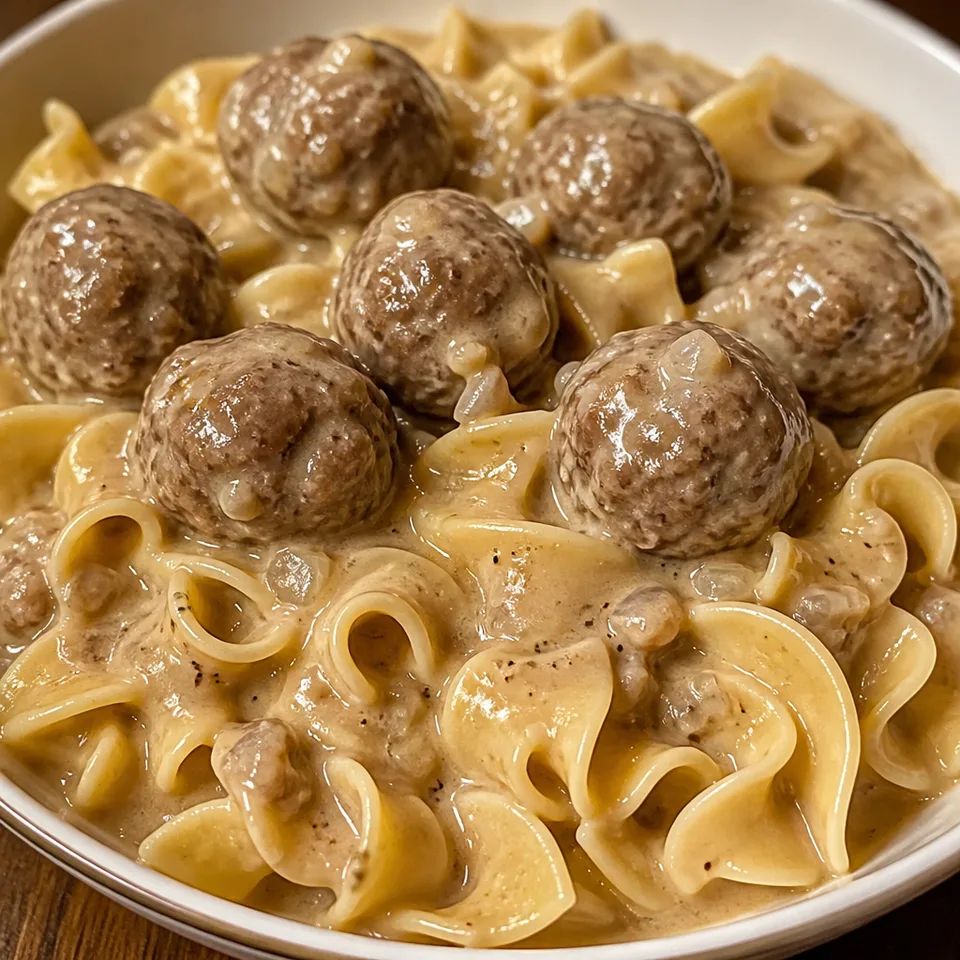 Crock Pot Meatball Stroganoff — serving inspiration