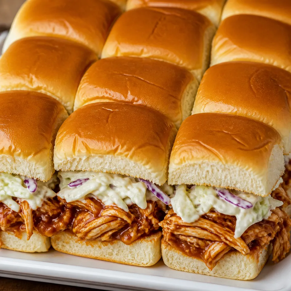 Crockpot BBQ Ranch Chicken Sliders — serving inspiration