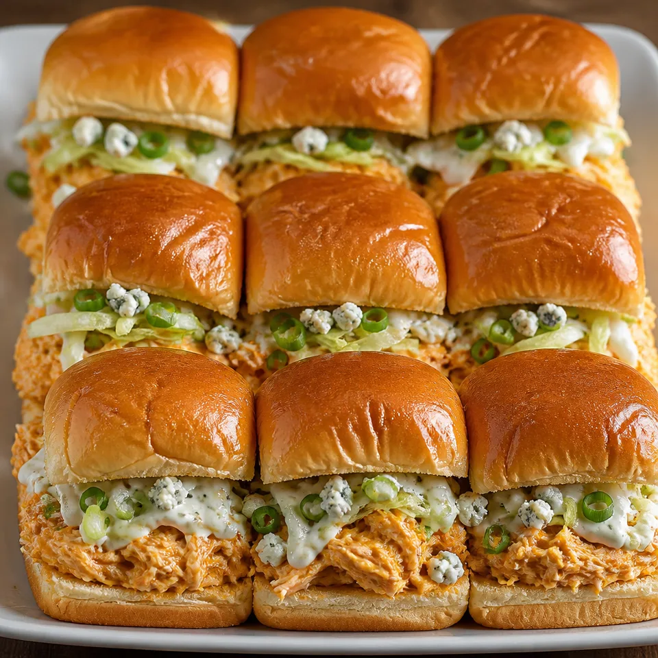 Crockpot Buffalo Chicken Sliders — serving inspiration