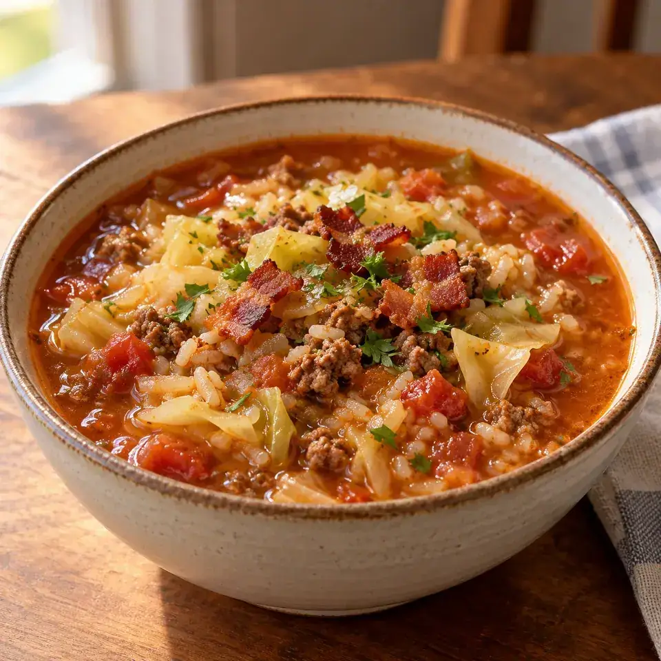 Crockpot Cabbage Roll Soup — serving inspiration