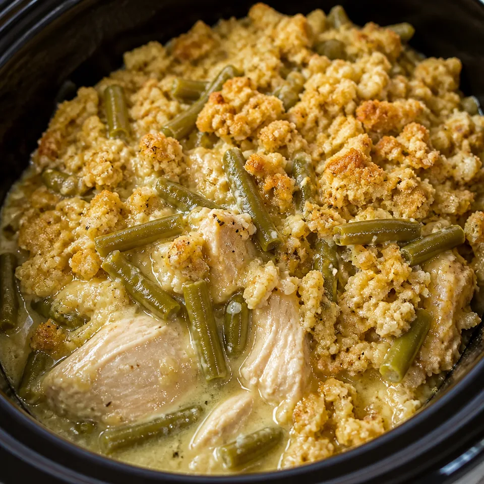 Crockpot Chicken and Stuffing — serving inspiration
