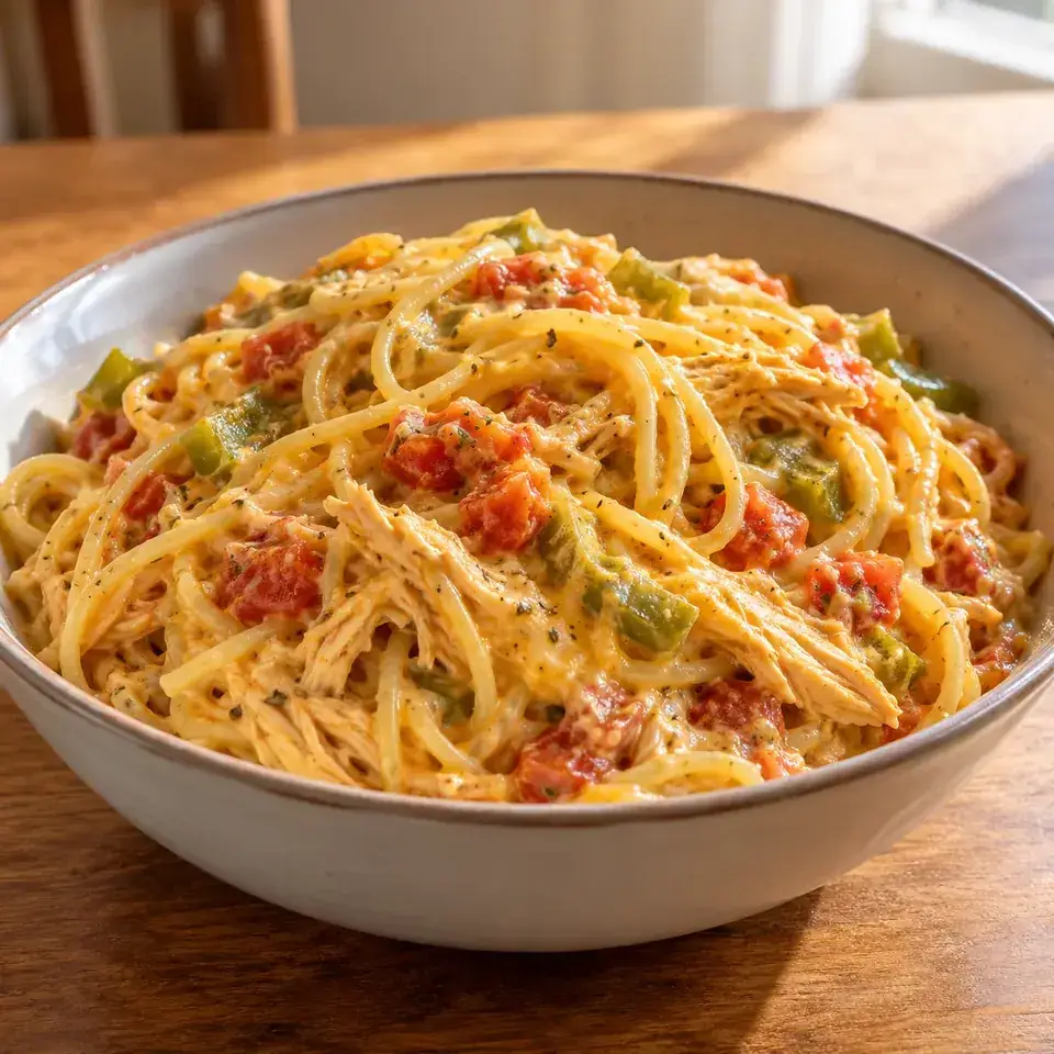 Crockpot Chicken Spaghetti — serving inspiration