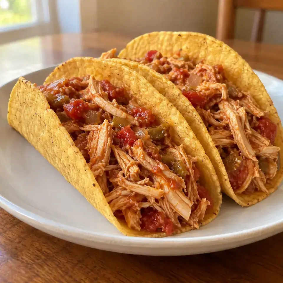 Crockpot Chicken Tacos — serving inspiration