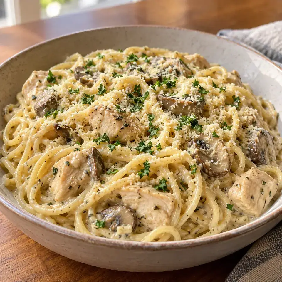 Crockpot Chicken Tetrazzini — serving inspiration