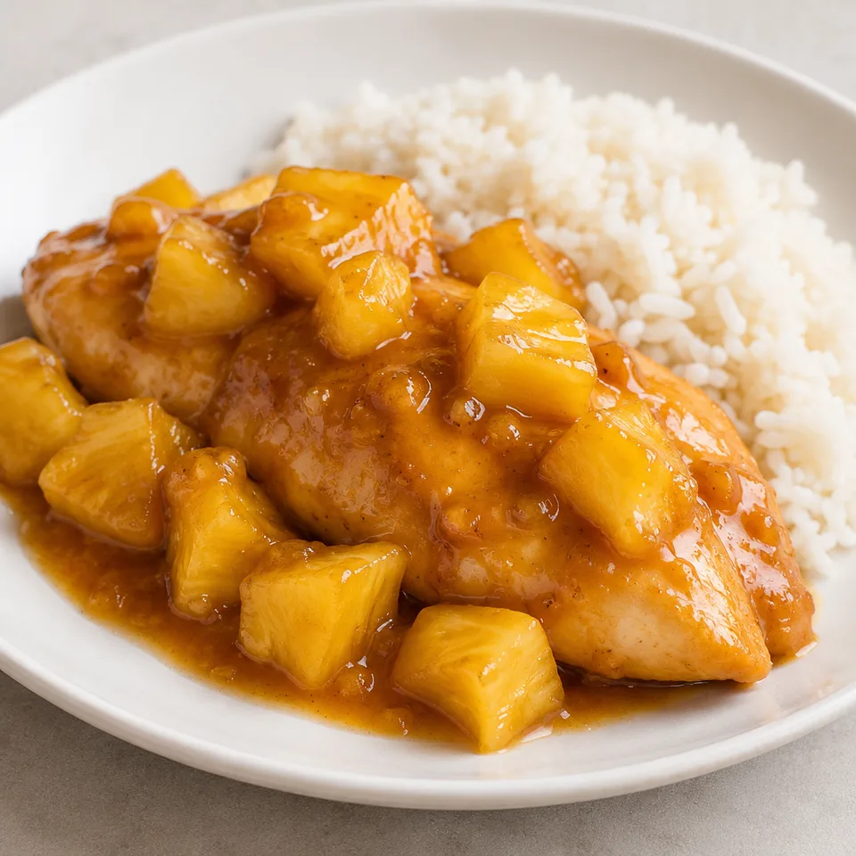 Crockpot Pineapple Chicken — serving inspiration