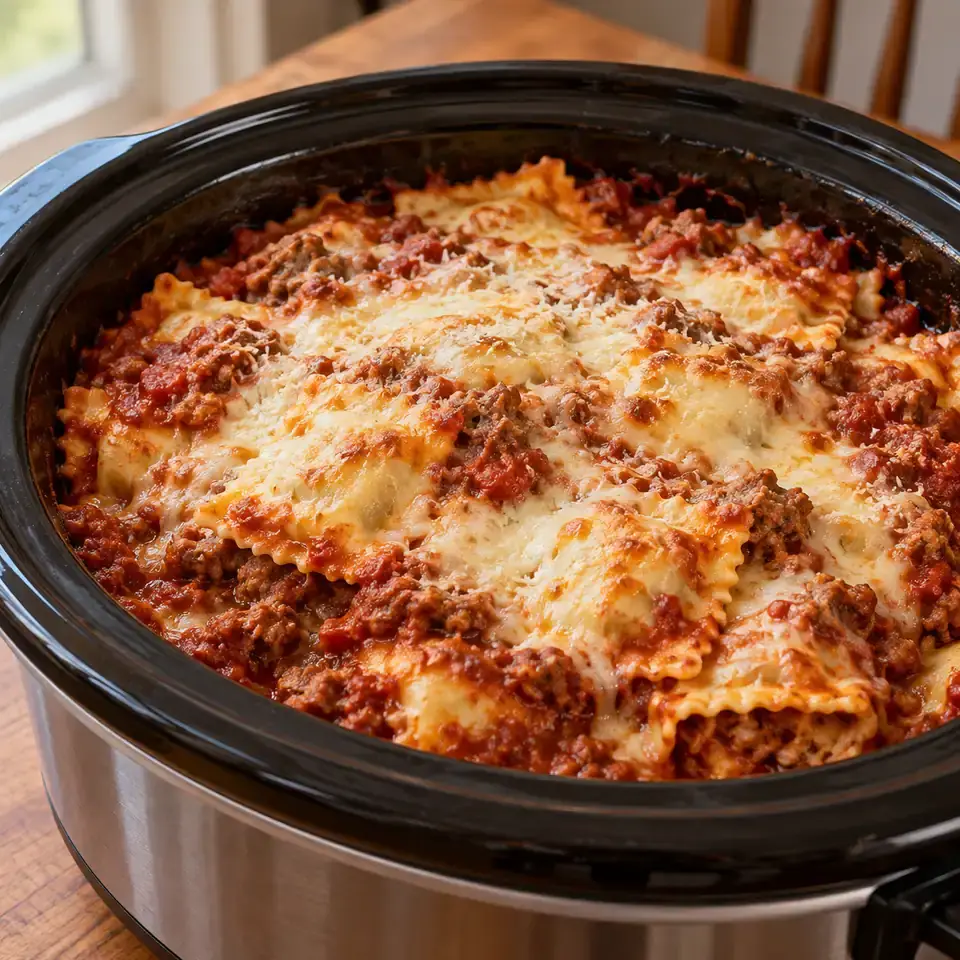 Crockpot Ravioli Lasagna — serving inspiration