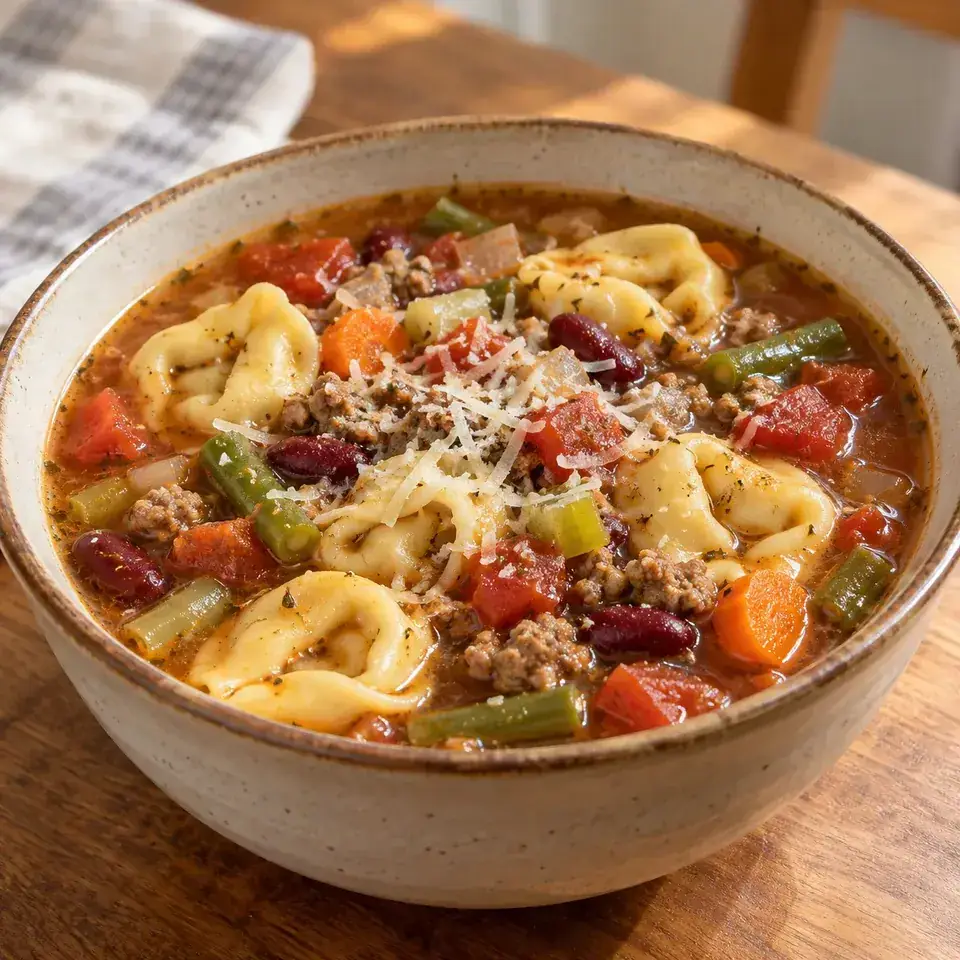 Crockpot Tortellini Soup — serving inspiration