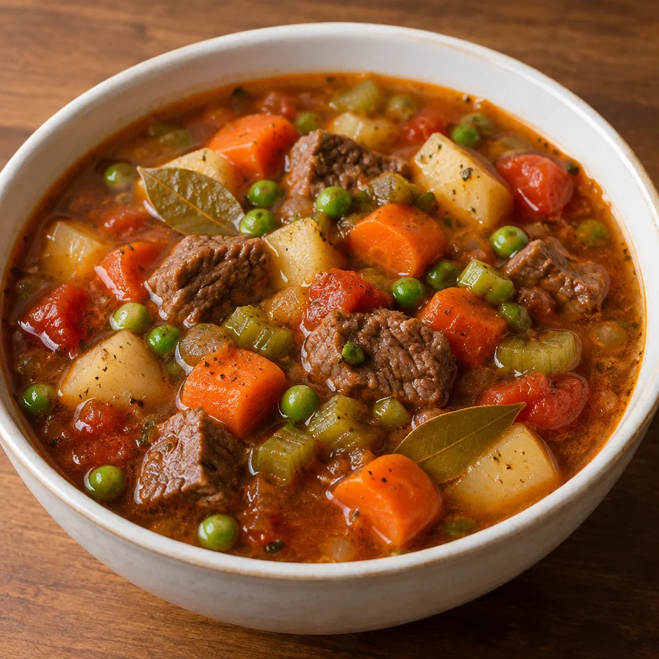 Crockpot Vegetable Beef Soup — serving inspiration