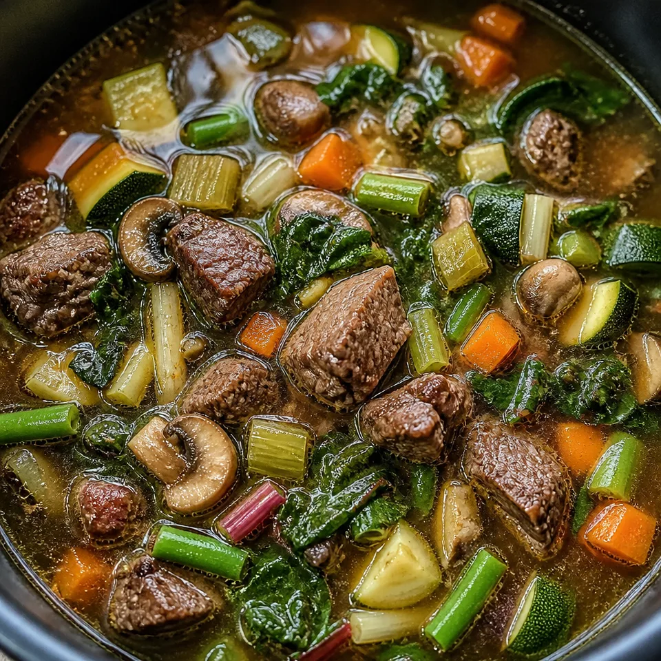 Crockpot Vegetable Beef Soup Recipe — serving inspiration
