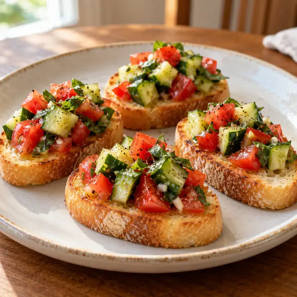 Cucumber Bruschetta — serving inspiration