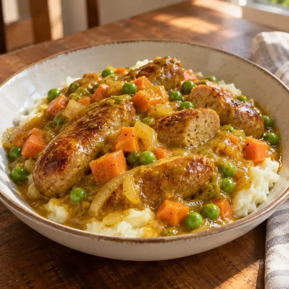 Curried Sausages — serving inspiration