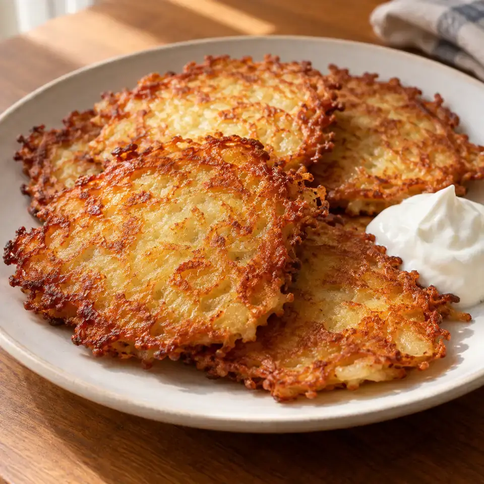 Deruny (Ukrainian Potato Pancakes) — serving inspiration